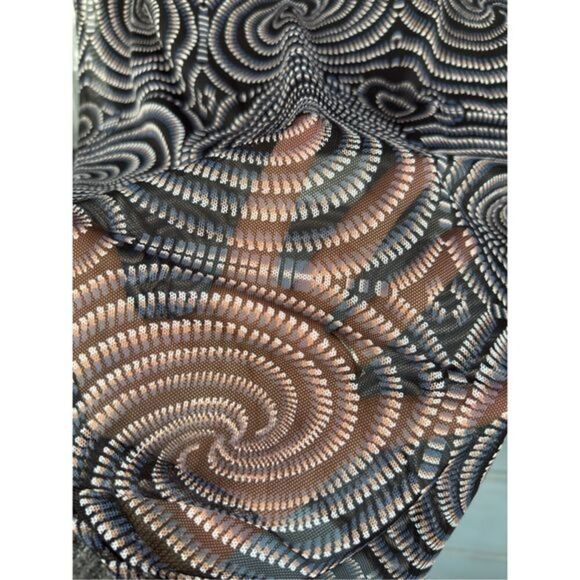 Forever 21 Women's Geometric Pull-On Midi Pencil Skirt Black Size Medium - Picture 6 of 7